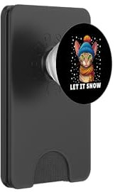 Lustige Sphynx Katze Winter Design Weihnachten Schnee Katzen PopSockets PopWallet für MagSafe