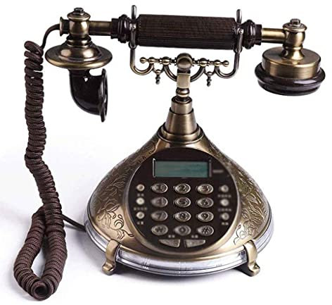 HPTHLY Phone - Retro Vintage Antique Style Rotary Dial Button Desk Telephone Phone Home Living Room Decor