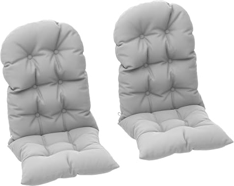 Outsunny Lot de 2 Coussins de Siège pour Chaise Adirondack Gris Clair