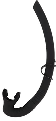 Beufee Tauchen Atemschlauch, Freistieg Schnorcheln faltbares weiches Mundstück Silikonatmingrohr zum Speerfischen Schwimmen Schnorcheln Schwimmertraining (Black)