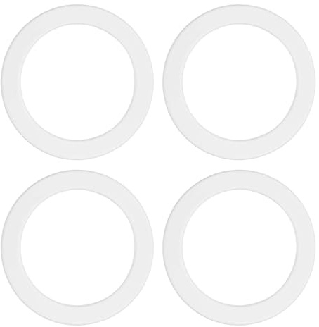 PATIKIL Universal Plastic Magnetic Adapter Ring, 4 Pcs Ultra-Thin Sticker Ring Adhesive Nickel-Iron Alloy for Phone Cases Holder Wireless Charging Car Mount Kit, White