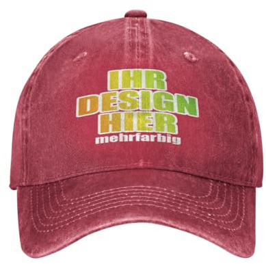 Kustima Basecap personalisiert mit Foto/Logo/Text,Klassische Trucker-selbst gestalten Kappe personalisiertes Baseball Cap für Männer Frauen,Mesh Caps Verstellbar Herren Damen