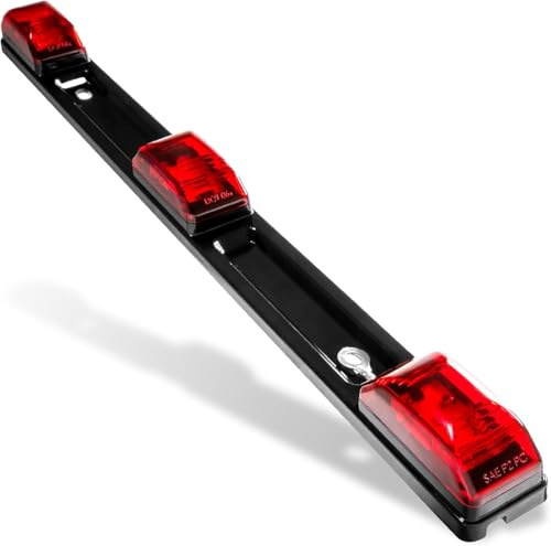 joonnair 12-24V Wasserdichte LED Bremslicht, LED Bremsleuchte LKW, Led Rückleuchte Für Anhänger UTV ATV, Bremse Rücklicht Bar, IP67, Schwarze Edelstahlhalterung, Wasserdicht für schwere Marineboote
