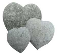Generisch Steinherz Dekoration Herz Naturstein 8cm 2er Set Handarbeit