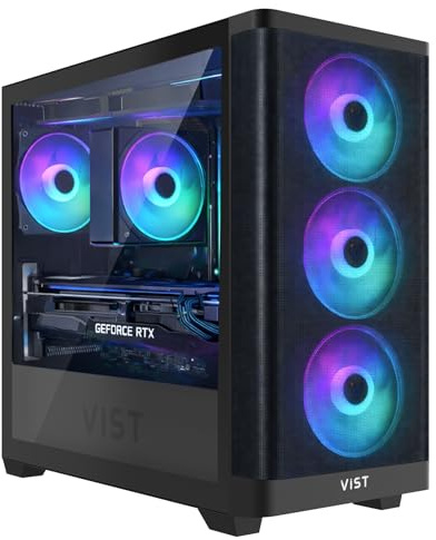 VIST ARGB PC Gaming Ryzen 7 5700X - RAM 32Go - RTX 5050 - SSD 1To M.2 - WiFi - Windows 11 Pro