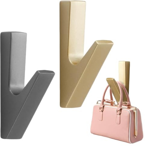 Design Amburgo Ganci adesivi forte | Appendi accappatoio bagno | Porta asciugamani bagno adesivo | Appendini bagno e ganci cucina | Design Moderno | 2 Pezzi | Appendi asciugamani bagno