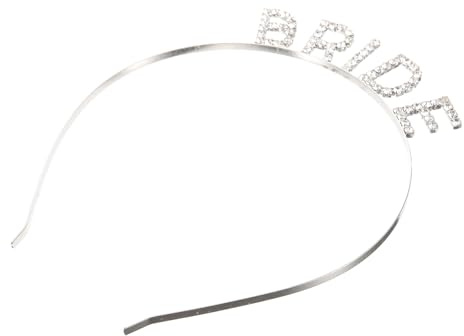DECOMELODY Bröllopspannband Bride Bokstavsdesign i Silver Elegant Håraccessoar för Bruden Hållbar och Dekorativ för Bröllopsfest och Fotografering Stilfullt Tillbehör för Brudtärnor och
