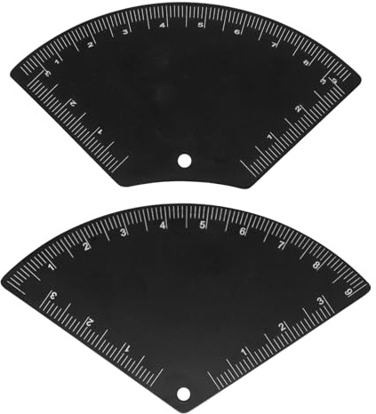 Lot de 2 pochoirs à sourcils pour la mise en forme, gabarit métallique réutilisable avec échelle de précision pour un maquillage symétrique, kit facile de dessin et de mise en forme des sourcils pour