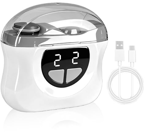 Cortauñas Eléctrico 3 en 1 Recargable para Manos y Pies, Cortador de Uñas Rápido y Preciso, con Luz LED y Accesorios para Pedicura y Manicura, Herramienta Profesional para el Cuidado de Uñas