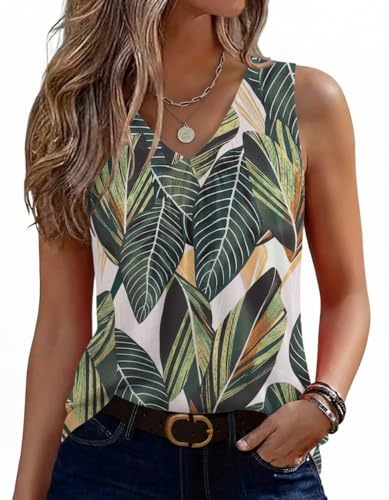Camiseta Sin Mangas Mujer V Cuello Pliegues Frontales Top Casual Verano Elegante Holgado S-XXL