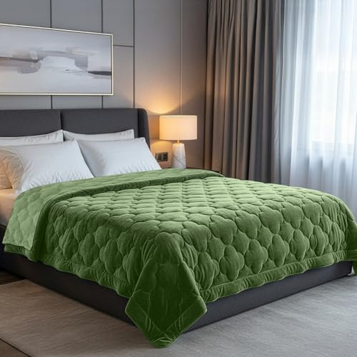 SLEEP COMFY 4 Jahreszeiten Bettdecke 135x200 cm, Samt & Mikrofaser ohne Bezug, Atmungsaktiv, Hypoallergene Steppdecke für Zuhause, Caravan & Camping, Oeko-TEX®-Zertifiziert