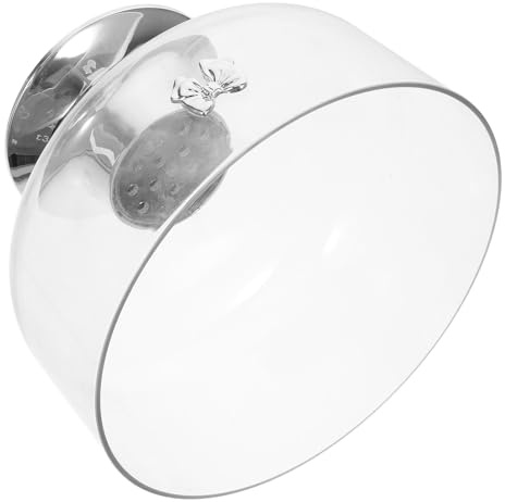 Amosfun Bol à Fruits en Verre Transparent sur Pied, 20 CM de Hauteur, pour Buffets et Présentations de Desserts
