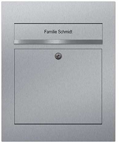 Briefkasten Edelstahl Unterputz B3, moderner Premium Design Unterputzbriefkasten inkl. Namensbeschriftung