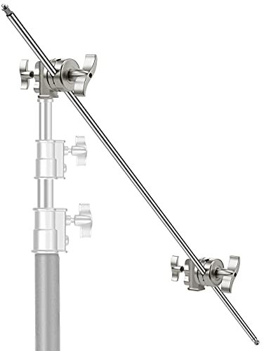 Neewer Barre de Suspension de Poignée d'Extension avec Tête de Poignée de 2 Pièces 127cm pour Support de Lumière, Réflecteur et Autres Equipements pour Photographie(Argent)