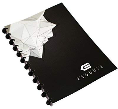A4 Whiteboard Notizbuch, schwarzer Einband mit Rasterpapier, 25 Blatt