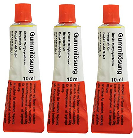 VDP 3X 10ml Vulkanisierlösung | Gummilösung | Vulkanisiermittel | Schlauchreparatur | Vulkanisierkleber | Reifenkleber | Gummikleber wasserfest | Fahrradreparatur