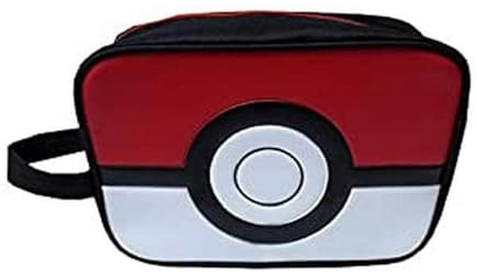 Pokémon - Neceser Portatodo, con Asa, Diseño Pokeball, Cierre de Cremallera, Accesorio, Color Negro y Rojo (CyP Brands)