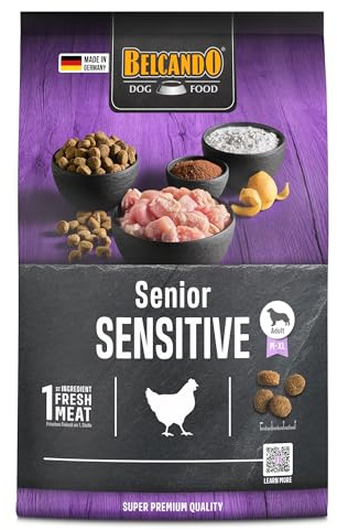Belcando Senior Sensitive [4 kg] Cibo per cani | Cibo secco per cani anziani e sensibili | Alimento completo per cani anziani di tutte le razze