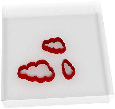 Custom Cutters Cloud Shape Cutters | MINI/Tiny Plastic Cutter for Baking, Fondant, Clay, Pastry, Icing, Jewellery (1.5/2/3CM)