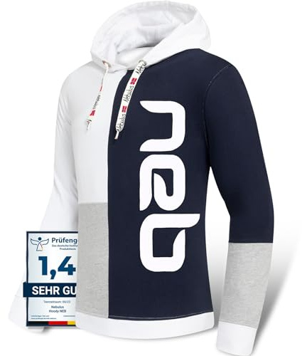 Nebulus Herren Hoody NEB, Pullover aus Baumwolle, stylischer Kapuzenpullover mit Kordelzug