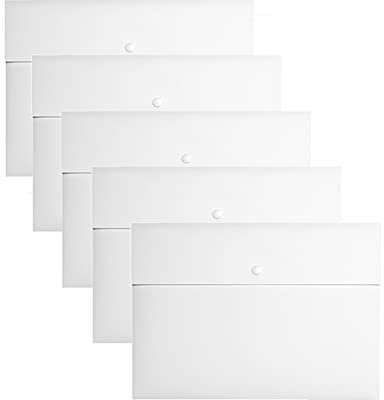 A4 Dokumententasche aus Kunststoff für Studenten, Schule, Büro, Papiere, Kanzleipapier, Dokumenten-Organizer, Druckknopfverschluss