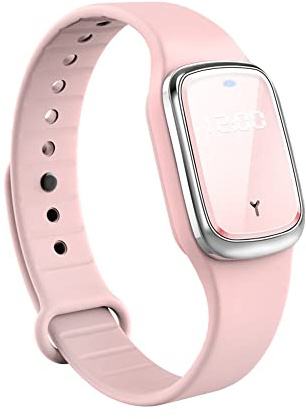 Pulseras Repelente de Mosquitos ultrasónico, Reloj de Pulsera electrónico antimosquitos con Carga USB/Resistente al Agua/Reutilizable/portátil para Acampar al Aire Libre Senderismo-Rosa