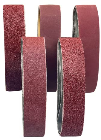 FEIHU Aluminiumoxid-Schleifbänder 30 x 330 mm Schleifband.zum Polieren Metall, Holz.jeweils 3x40/80/120/240/400/800 Körnungen,Schleifpapier für Band-Schleifer/Schleif-Maschinen 18 Stück