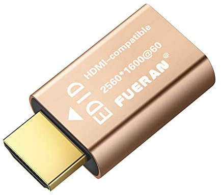 FUERAN Émulateur HDMI Edid passthrough Eliminated Emuator Adapter 3ème génération fonctionne avec Mac Thunderbolt vers HDMI Switchs/Extender/Récepteur AV / répartiteur vidéo HDMI DVI VGA EDID HDR