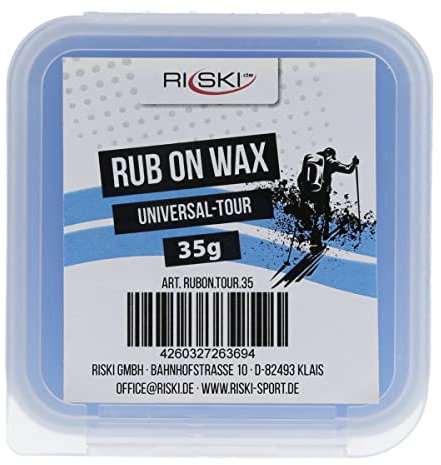 RiSki Rub On Ski Wax - Aufreibwax für Tourenski und Skifelle - universal 35g