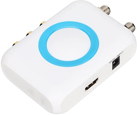 Dioche Adaptador Coaxial a Hdmi Adaptador Coaxial a Hdmi para TV Abs Hdm66 Modulador HD Compatible con Salida de Formato PAL Ntsc Modulador a RF para Reemplazo de TV en Casa