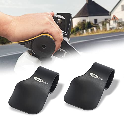 Alpha Rider Motorcycle Cruise Assist 22mm Throttle Rest 2 Pack | Fits 22mm Handlebars, Universal Fit, Reduces Wrist Fatigue, Easy Installation, Black