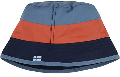 Finkid Lasse Colorblock-Gestreift-Blau - Wasserabweisender schnelltrocknender Kinder Fischerhut, Größe M - Farbe Dove -