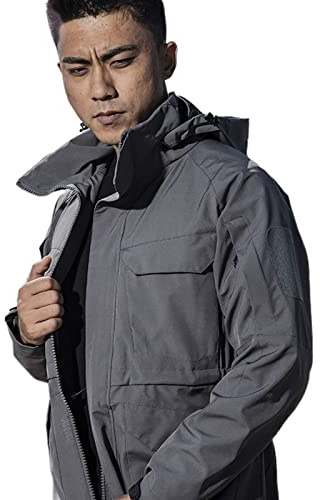 OXITA Work Jacket Self Defense Jacket Security Anti-cut Stab resistant Men Jackets bodyguard Trench coat Police Personal Use Slash Cut-proof Tops (Color : Dark grey, Size : M)