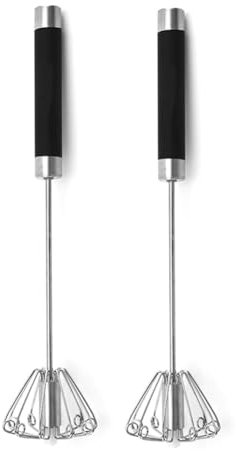 Yominerr Rotatable Stainless Steel Kitchen Mixer Manual Whisk Egg Beater Whipping Manual Cream Whisk Semi Automatic Eggbeater
