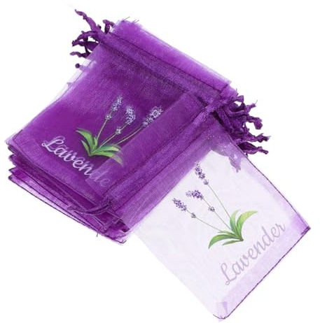 Amosfun Sacchetti Di Lavanda Vuoti in Organza Traspirante Coulisse, Sacchetti Per Erbe Aromatiche e Spezie, Confezione Da 20 Pezzi, Per Cassetti, Armadi e Conservazione Di Fiori Secchi