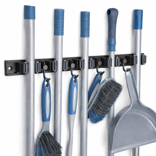 Broom Holder Wall Mounted Heavy Duty Stainless Steel Mop Holder Organiser