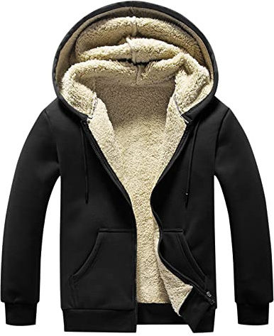 Felpata da Uomo In Pile Tinta Unita con Cappuccio Comodo a Maniche Lunghe Pullover con Coulisse Mezza Cerniera e Tasche Comoda Casual Sportiva Calde Per Autunno e Inverno Tinta Unita Sweater Top