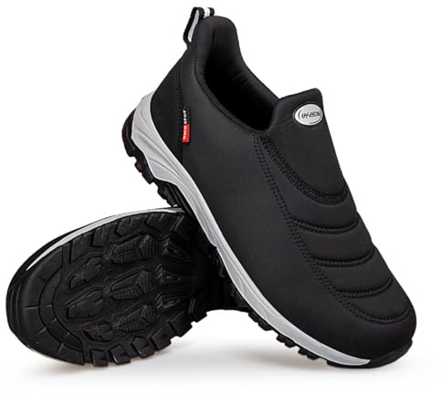 ZVJV Basket sans Lacets Slip on Sneaker Chaussure Personne Agee Extra Large Diabetique Chaussure Adaptées pour Tendinite Hallux Valgus Orthopédique Unisex Homme Femme