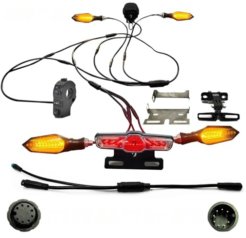 CHAOZHU 36V 48V 52V 60V 72V Ebike 05X Lichter Kit Scheinwerfer Rücklicht Horn Blinker Bremslicht Für DIY (for JULET 811)