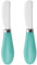Hintyne Cuchillo para Untar Mantequilla 2 Cuchillos de Acero Inoxidable con Mango de cerámica Verde Cuchillo para Queso y untador de Mantequilla Utensilios de Cocina para y Queso.