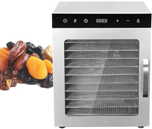 KHYTEBV Liofilizador Comercial de 1000 W, deshidratador de Alimentos de 10/12 Capas, Tiempo de Secado: 0-24 h, Temperatura: 30 °C a 90 °C, máquina eléctrica para secar Frutas y Verduras.