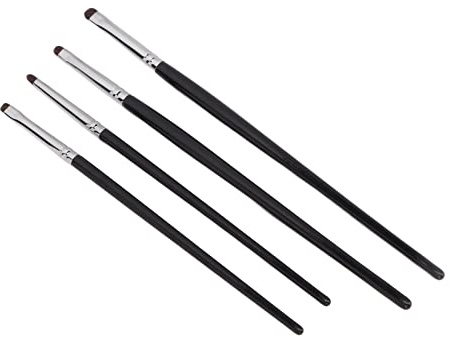 RiToEasysports Eye Shadow Eyeline Brush Soft Tense Hair Detail Make Up Kit for Eyemazing och, 4st Brush Set, Soft Hair Material, för Sminkentusiaster