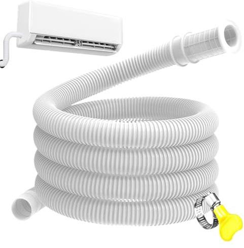 ETUCYNG Tuyau de vidange pour climatisation avec pince, tuyau flexible pour l'évacuation de l'eau et l'évacuation des condensats, pour climatiseurs split et machines à laver