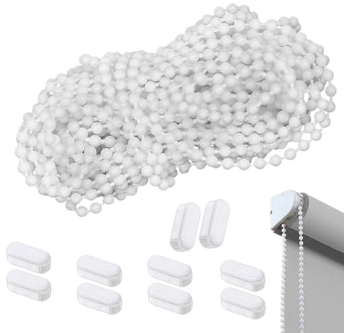 Cadena de Repuesto para persianas enrollables,Cordón de Cuentas para persianas Verticales,Accesorio para estores oscurecedores,Cadena de Cortina Blanca para Estor Vertical