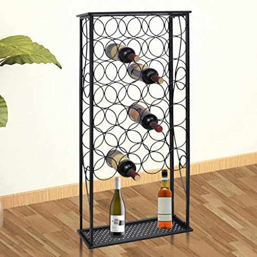 EMYRLXQW Armoires et rangements - Casiers à vin - Pour 28 bouteilles - Armoires métalliques et rangement - Porte-bouteilles
