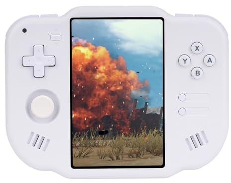 Mini Zero 40 Android Handheld Game Console, 4 Inch Retro Classic Gaming Device with 64GB TF Card, 64-bit, White (White)