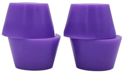 perfk Kit de réparation de 4 bushings de Skateboard Haute Performance pour Longboard, avec Absorption des Chocs, Violet