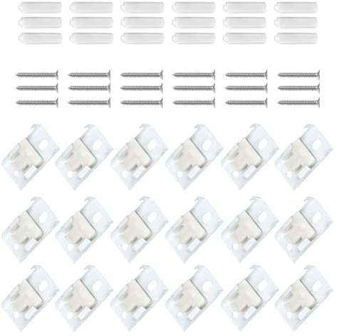 18Pcs Curtain Track Mounting Brackets for Straight Curved Fastening Accessories with Screws Enduring