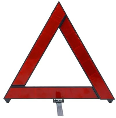 NAMOARLY Triángulo de Seguridad Reflectante Plegable Rojo para Carretera Material Especular de 30x30cm Adecuado para Emergencias y Avisos en Carretera