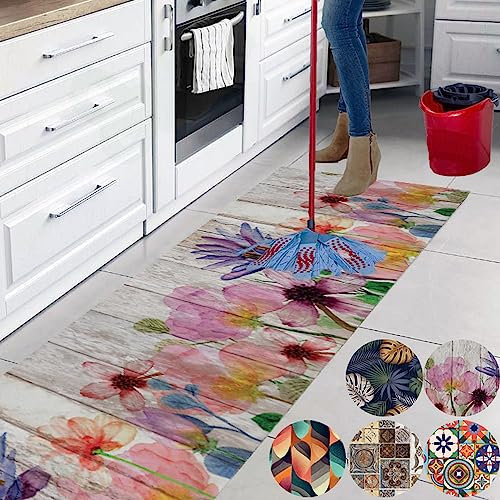 parpyon® Tappeto cucina Antiscivolo Lavabile Alby Nuova passatoia al metro ANTIMACCHIA e ANTISFILO tappeti cucina, bagno salotto moderno runner Italia